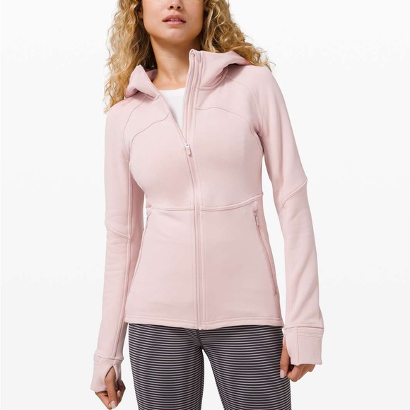 Lululemon fleece flurry jacket in baby pink color $168 - Picture 1 of 7
